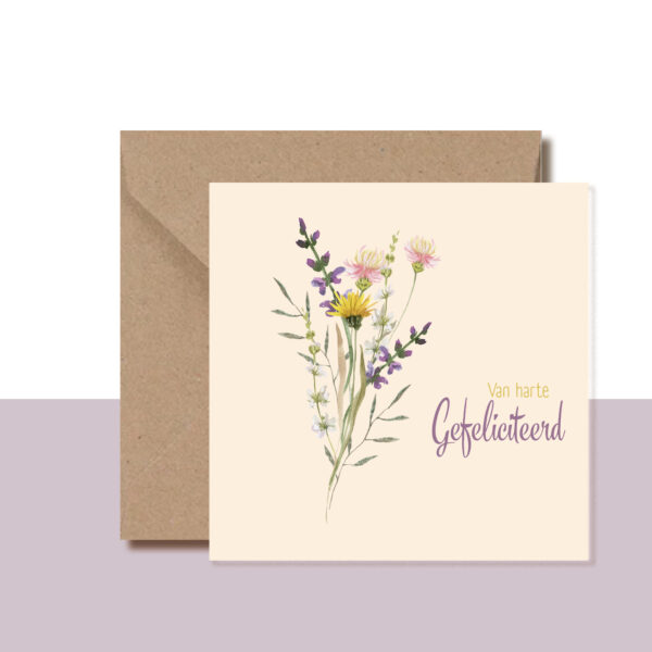 Feliciatiekaart bloemenserie 2600404