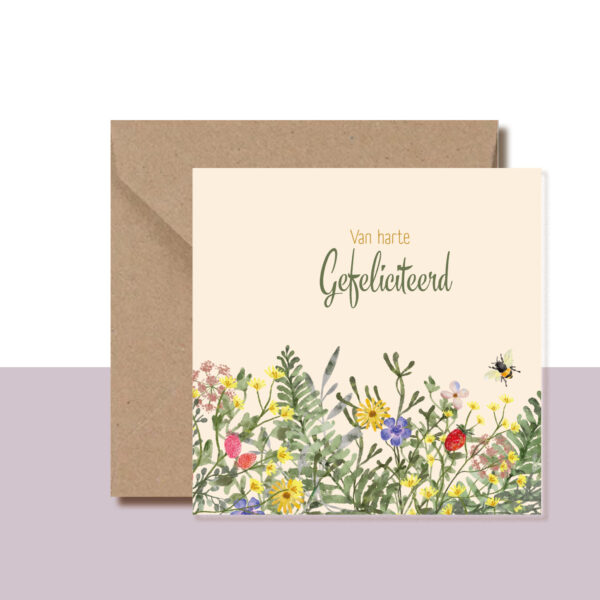 Feliciatiekaart bloemenserie 2600405